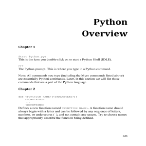 PythonOverview