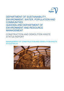 Construction and Demolition Waste Status Report