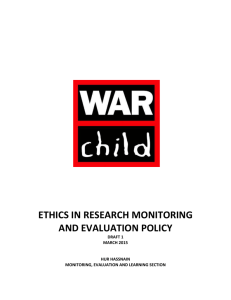 Ethics in Research monitoring and evaluation policy