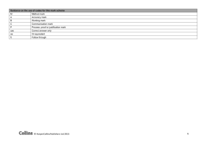 Guidance on the use of codes for this mark scheme