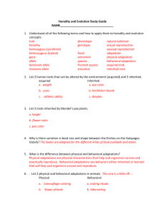 Heredity and Evolution Study Guide Answer Key doc