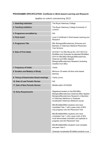 BSc, BVetMed, Graduate BVetMed Placement Year