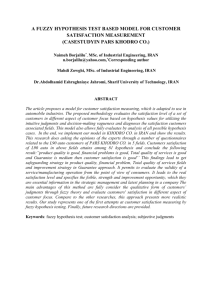 a fuzzy hypothesis test based model for customer satisfaction