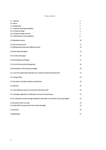 Table of contents Abstract 2 1.2 Thesis 2 1.3 Delimitation 3 2.1
