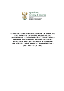 Standard operating procedure - Department of Agriculture, Forestry