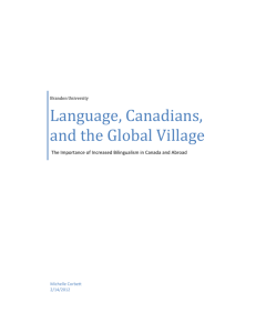 Language, Canadians, and the Global Village