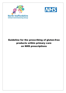 gluten free prescribing guidelines 2011