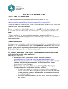 application instructions - Alzheimer`s Drug Discovery Foundation