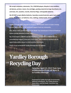 Yardley Borough Recycling Day