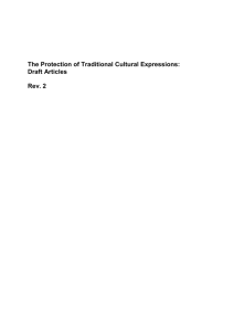 The Protection of Traditional Cultural Expressions: Draft