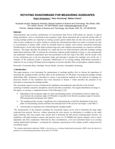 rotating shadowband for the measurement of sunshape