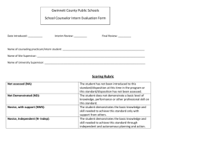 Internship Evaluation Document - Gwinnett County Public Schools