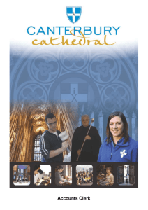Accounts Clerk - Canterbury Cathedral