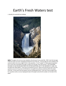 Earth`s_Fresh_Waters_test_Part_I