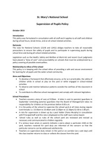 Supervision of Pupils Policy 2015