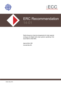 ERC recommendation 14-01 of 19 September 2014 on radio