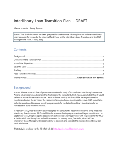 working draft transition plan - Massachusetts Library System