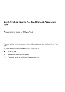 SA HNDA 2015 Assumptions Used in CHMA Tool