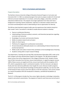 EdD in Curriculum&Instruction Self-Study