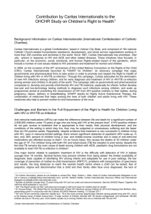 Contribution by Caritas Internationalis to the OHCHR Study on