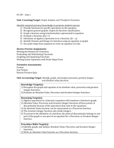 Learning Targets - Plain Local Schools