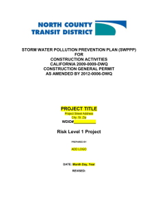Risk-Level-1-SWPPP-NCTD - North County Transit District