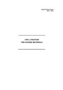 Introduction to the Civil Procedure Rules
