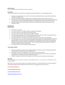 Job Description - Abila Security & Investigations