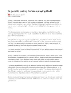 Article 5: Genetic Testing