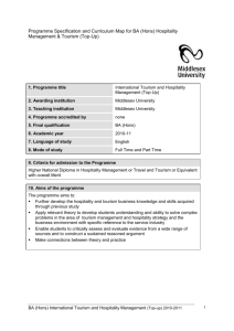 Programme Specification and Curriculum Map for BA (Hons