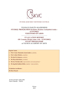 v. general assessment - Vilniaus dailės akademija