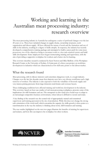 Working and learning in the Australian meat processing industry