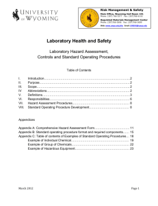Laboratory Hazard Assessment