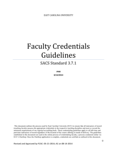 Faculty Credentials Guidelines