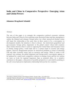 India and China in Comparative Perspective- Emerging Asian