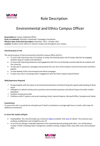 Environment and Ethics Campus Officers (ECO)