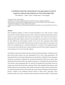 Contributions of lateral flow and groundwater to the spatio