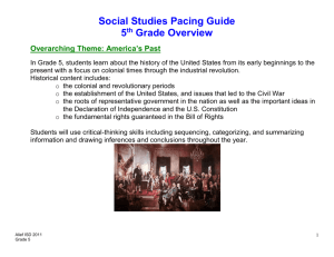 Social Studies Pacing Guide - Alief Independent School District