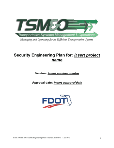 Security Engineering Plan Template