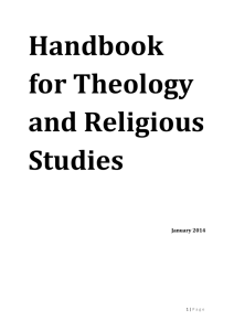 Handbook for Theology and Religious Studies