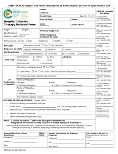 Hospital Infusion Therapy Referral Form