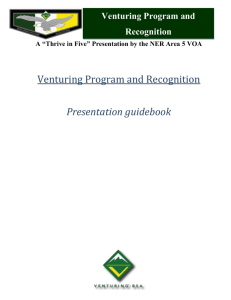 Recognition Guide - Area 5 Venturing