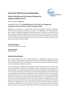 University PhD Research Studentship School of Health and Life
