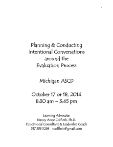 Planning & Conducting Intentional Conversations
