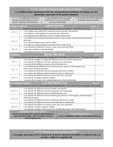 LT #1 Genetic Characteristics and Attributes