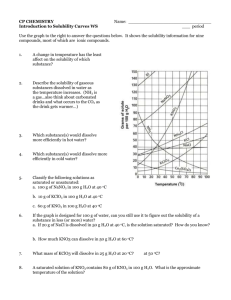 Solubility Chart Problems