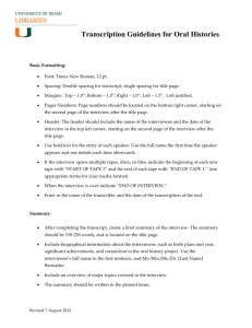 Transcription Guidelines - University of Miami Libraries