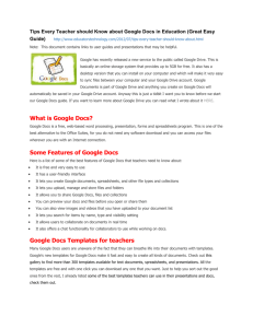 Tips Every Teacher Should Know About Google Docs