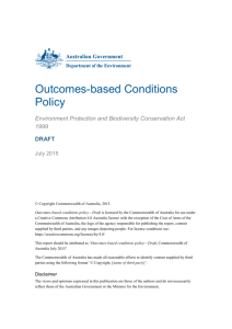 Outcomes-based Conditions Policy