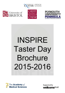 INSPIRE Taster Day Brochure 2015 - Cardiff University Research